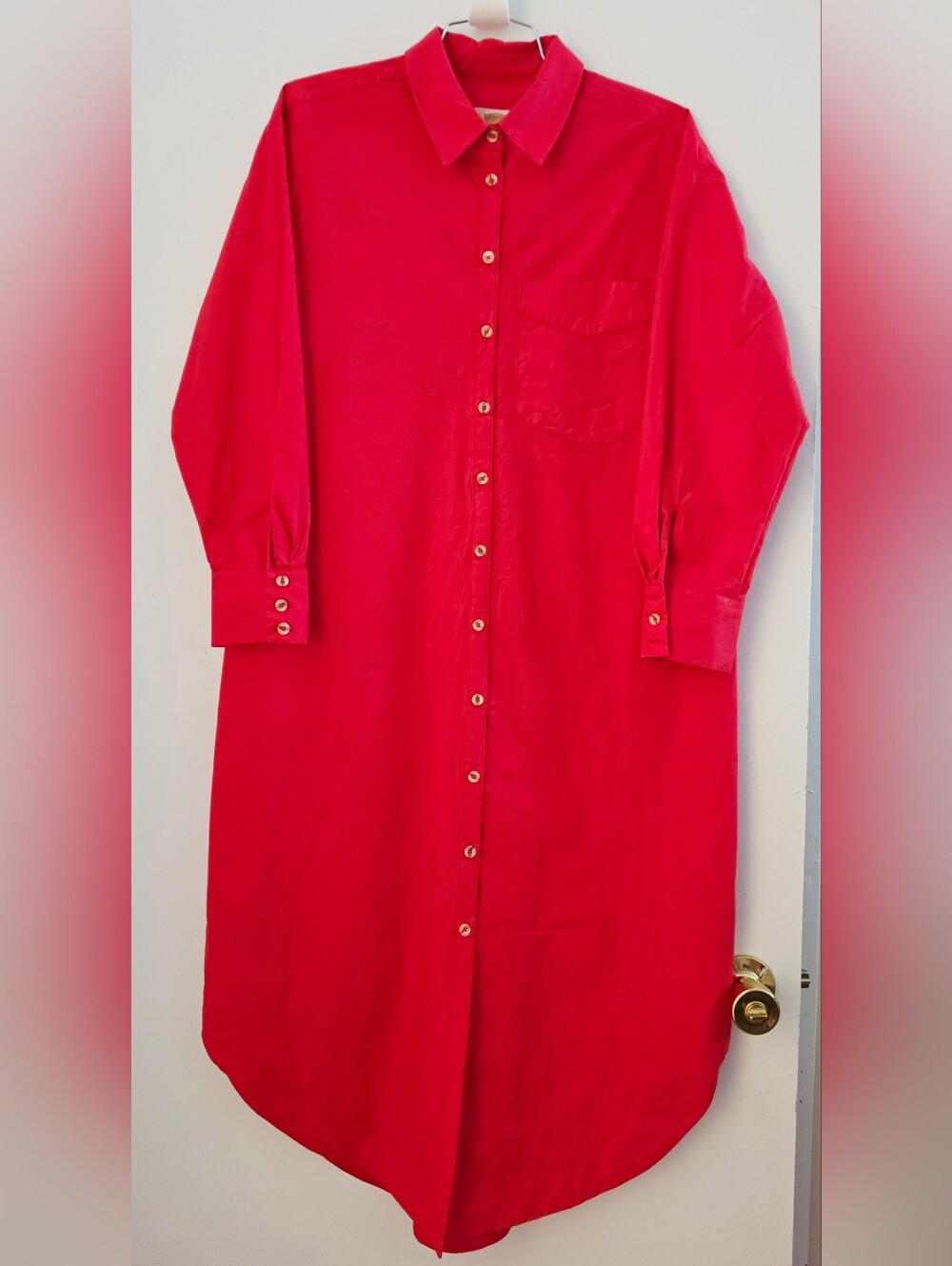 The Soren Long-Sleeve Shirt Dress by Maeve from Anthropologie. - Picture 4 of 9